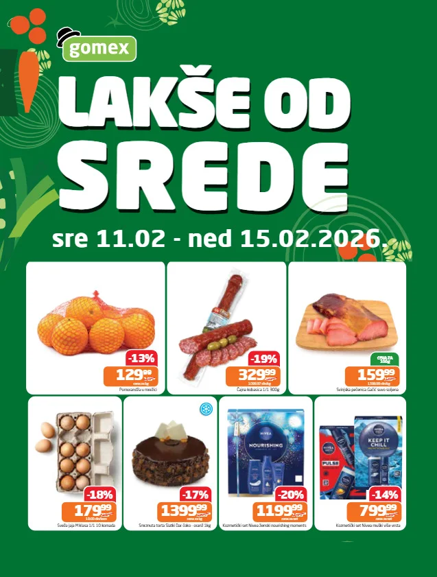 Gomex katalog LAKŠE OD SREDE 11-15.2.2026.