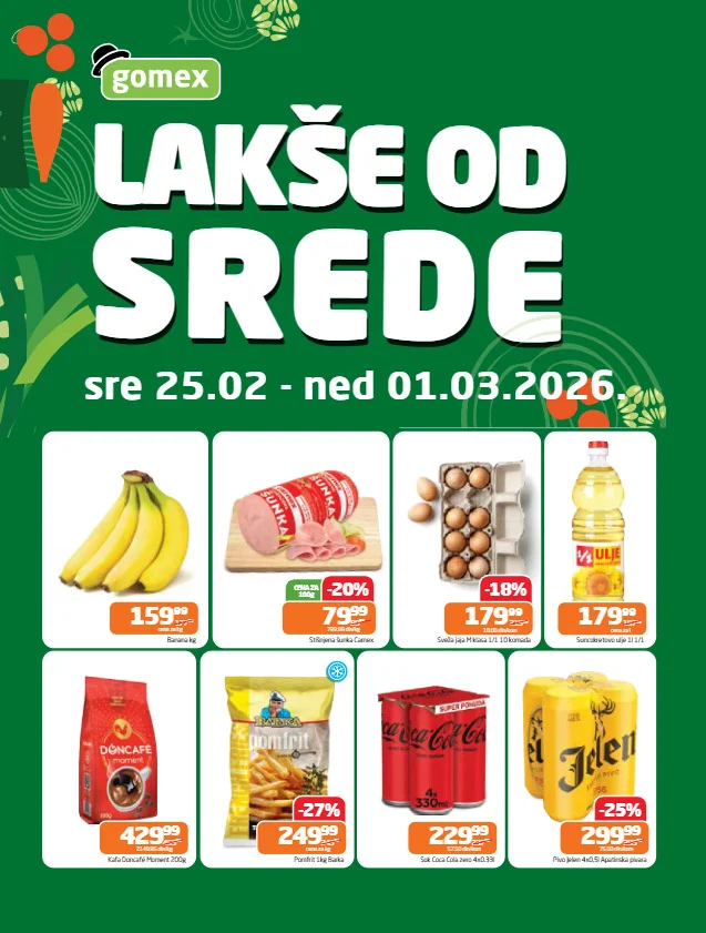 Gomex katalog LAKŠE OD SREDE 25.2-1.3.2026.
