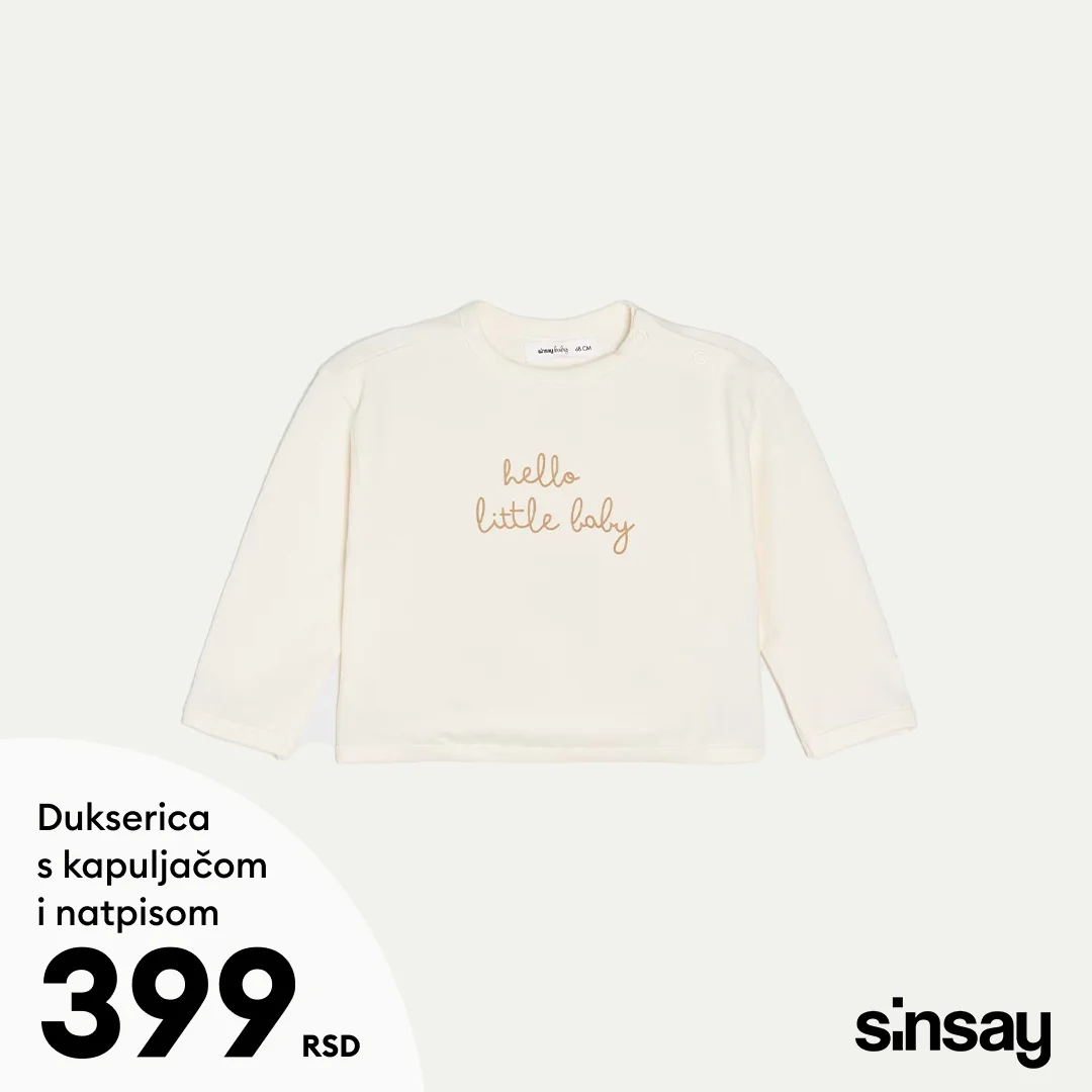 Sinsay akcija ODEĆA ZA BEBE mart/april 2026.