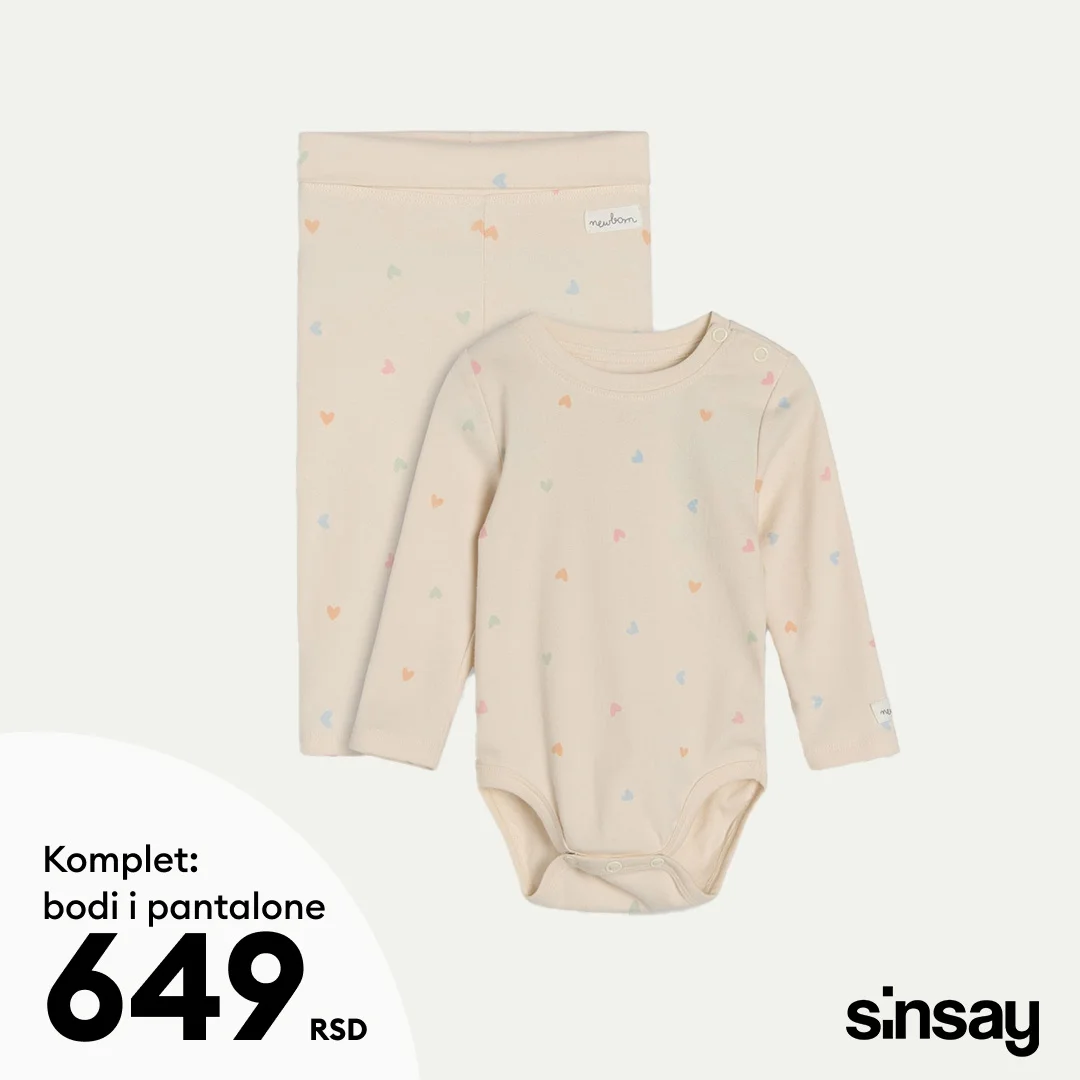 Sinsay akcija ODEĆA ZA BEBE mart/april 2026.