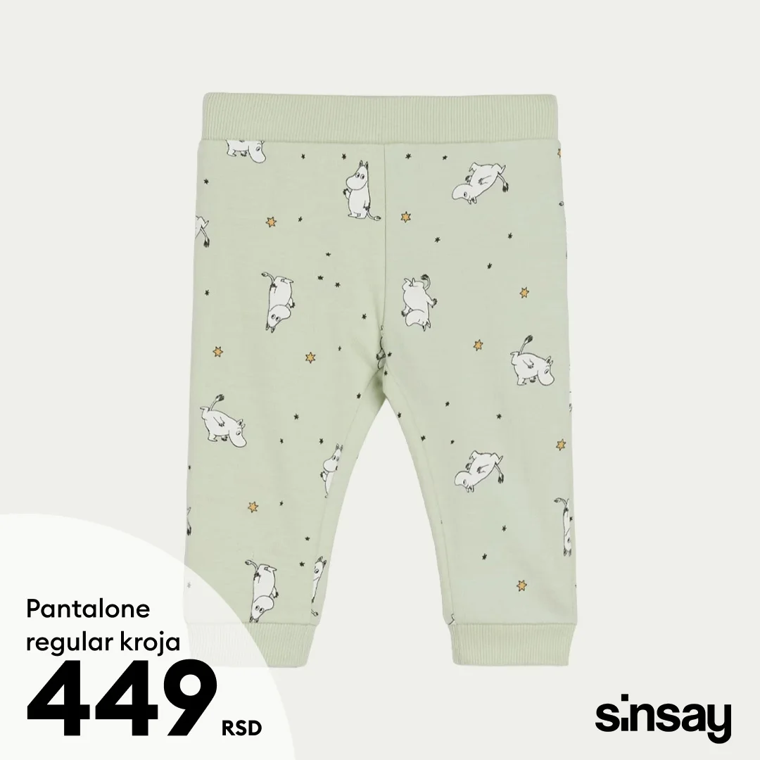 Sinsay akcija - Moomin kolekcija za bebe i decu mart 2026.