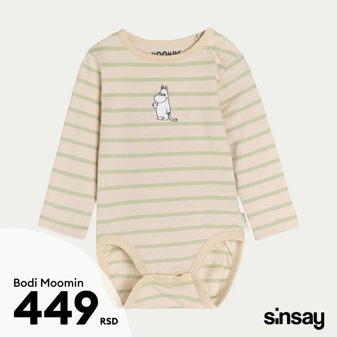 Sinsay akcija - Moomin kolekcija za bebe i decu mart 2026.
