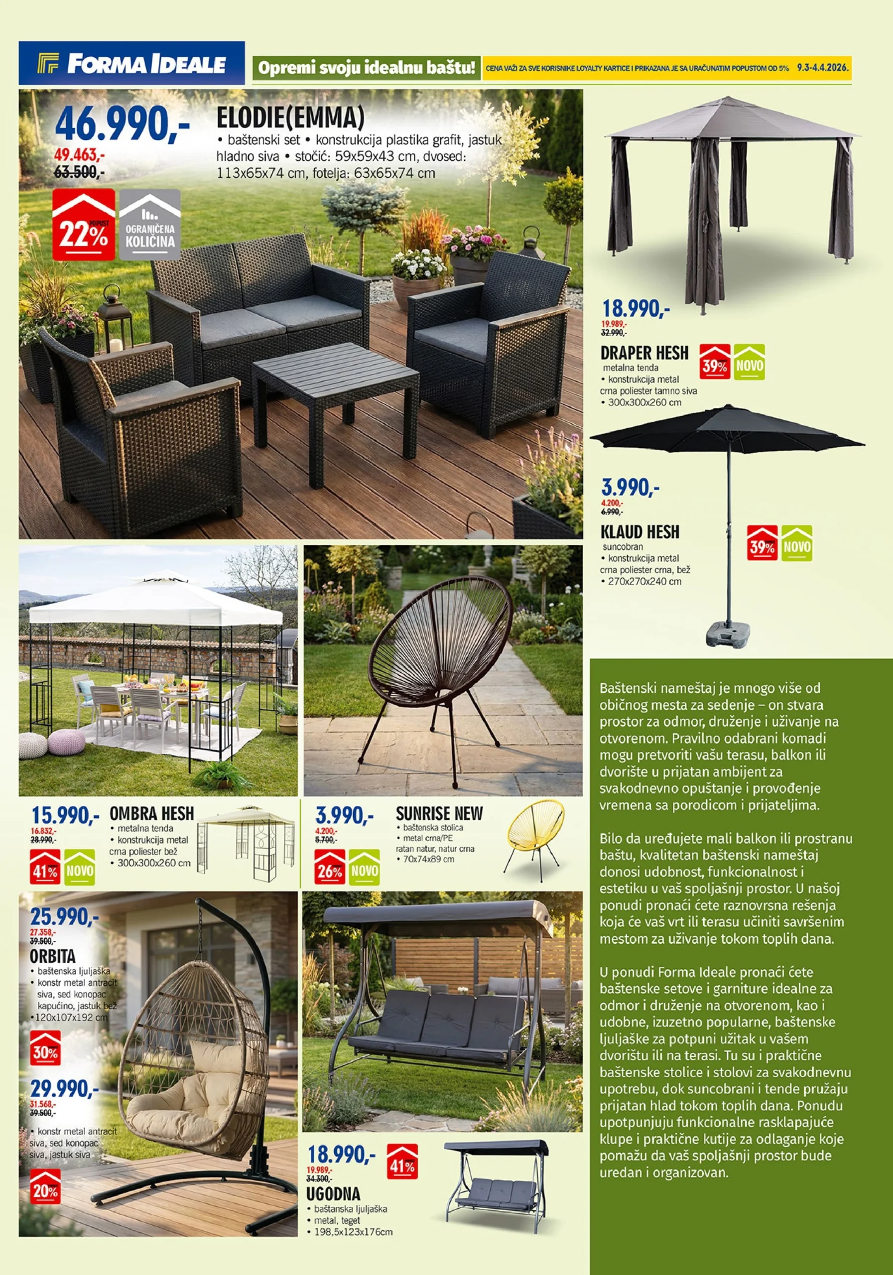 Forma Ideale katalog SVE ZA BAŠTU 9.3-4.4.2026.