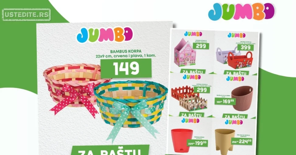 Jumbo akcija BAŠTA I USKRS - sniženje do 11.4.2026.