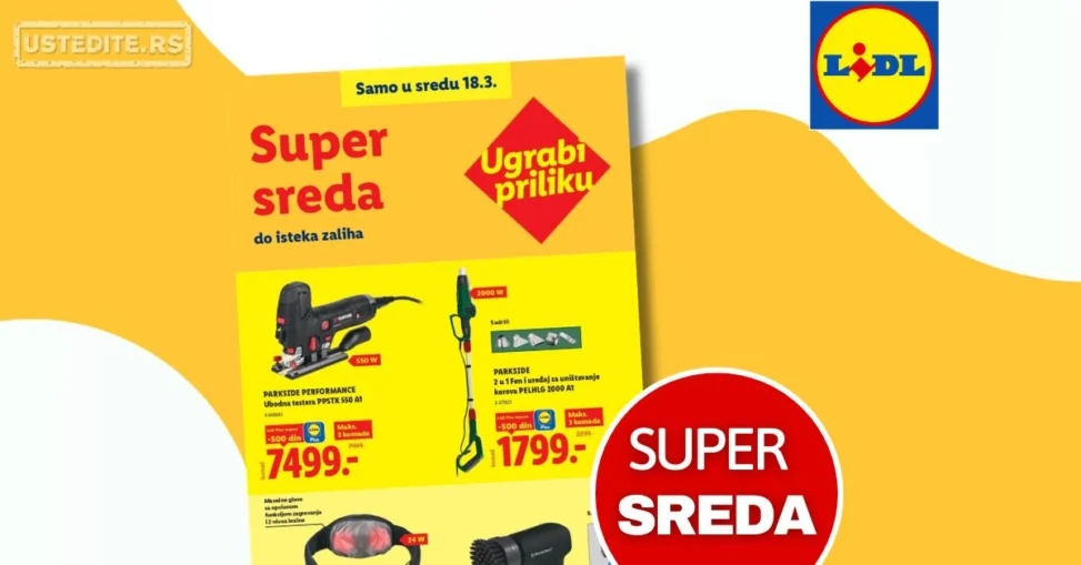 Lidl CENA DANA - SUPER SREDA 18.3.2026.