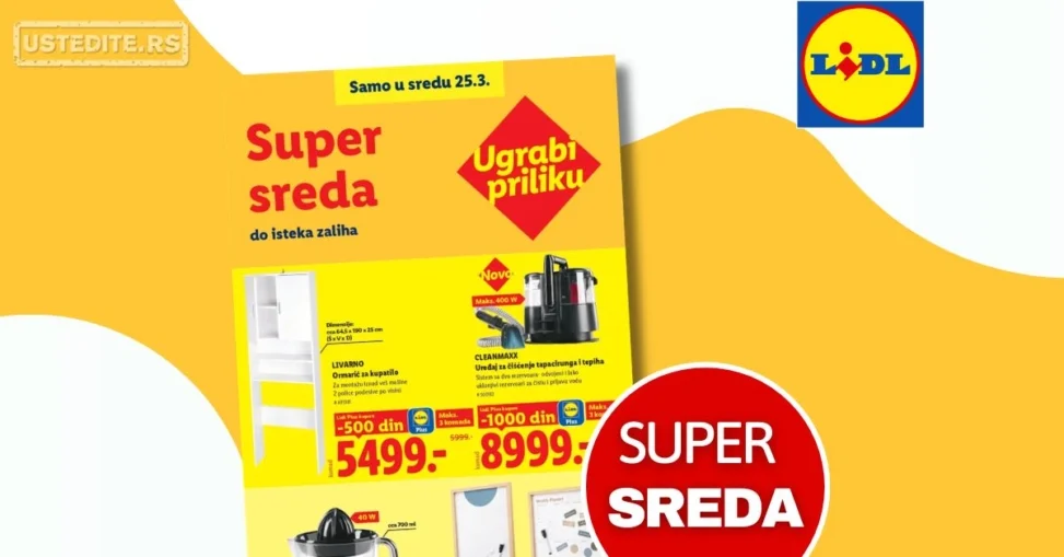 Lidl CENA DANA - SUPER SREDA 25.3.2026.