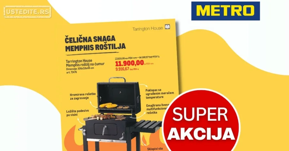 Metro akcija ROŠTILJ 1-30.4.2026.