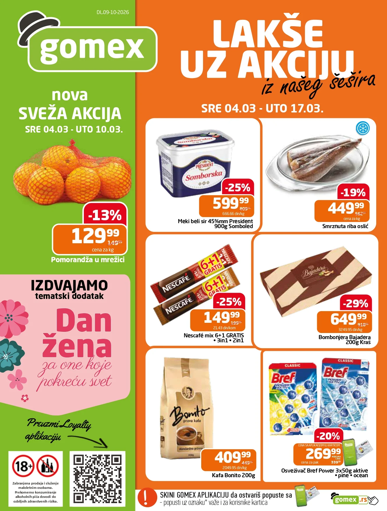 Gomex katalog AKCIJE IZ ŠEŠIRA 4-17.3.2026.