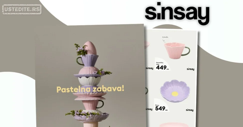 Sinsay akcija PASTELNO POSUĐE mart 2026.