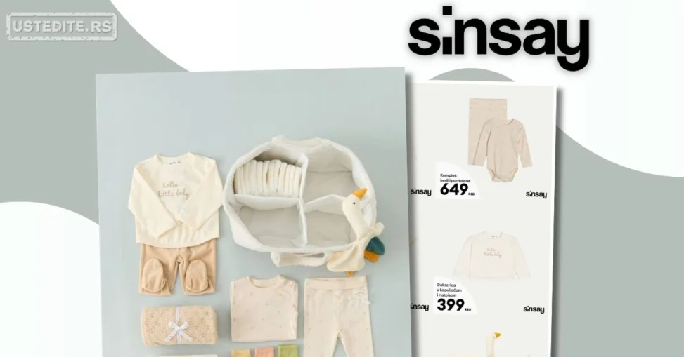 Sinsay akcija ODEĆA ZA BEBE mart/april 2026.