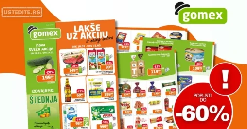 Gomex katalog AKCIJE IZ ŠEŠIRA 18-31.3.2026.