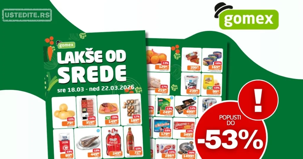 Gomex katalog LAKŠE OD SREDE 18-22.3.2026.