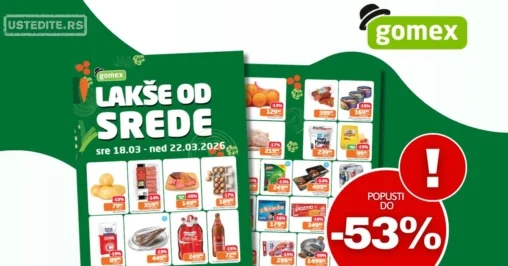 Gomex katalog LAKŠE OD SREDE 18-22.3.2026.
