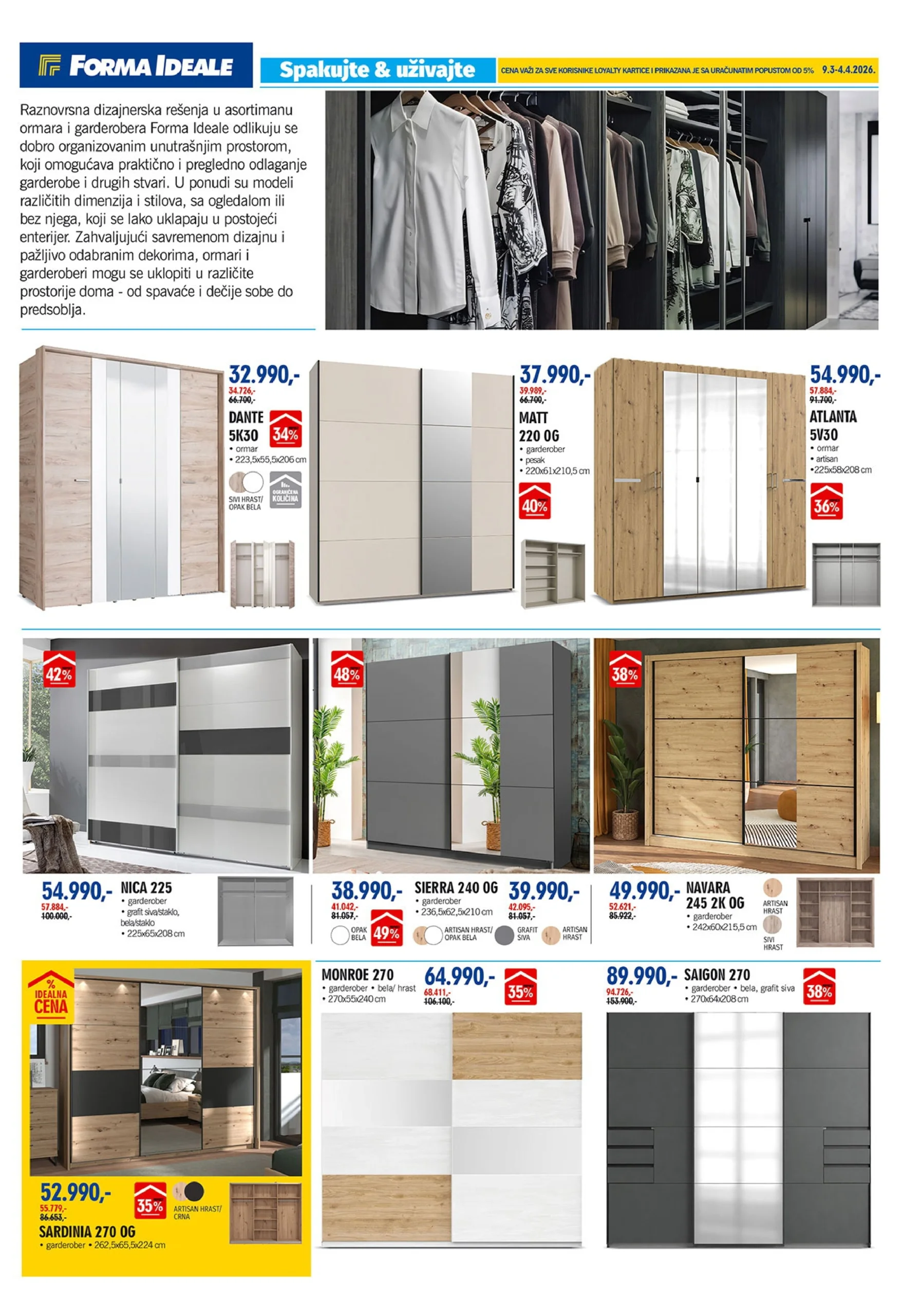 Forma Ideale katalog GARDEROBERI 9.3-4.4.2026.