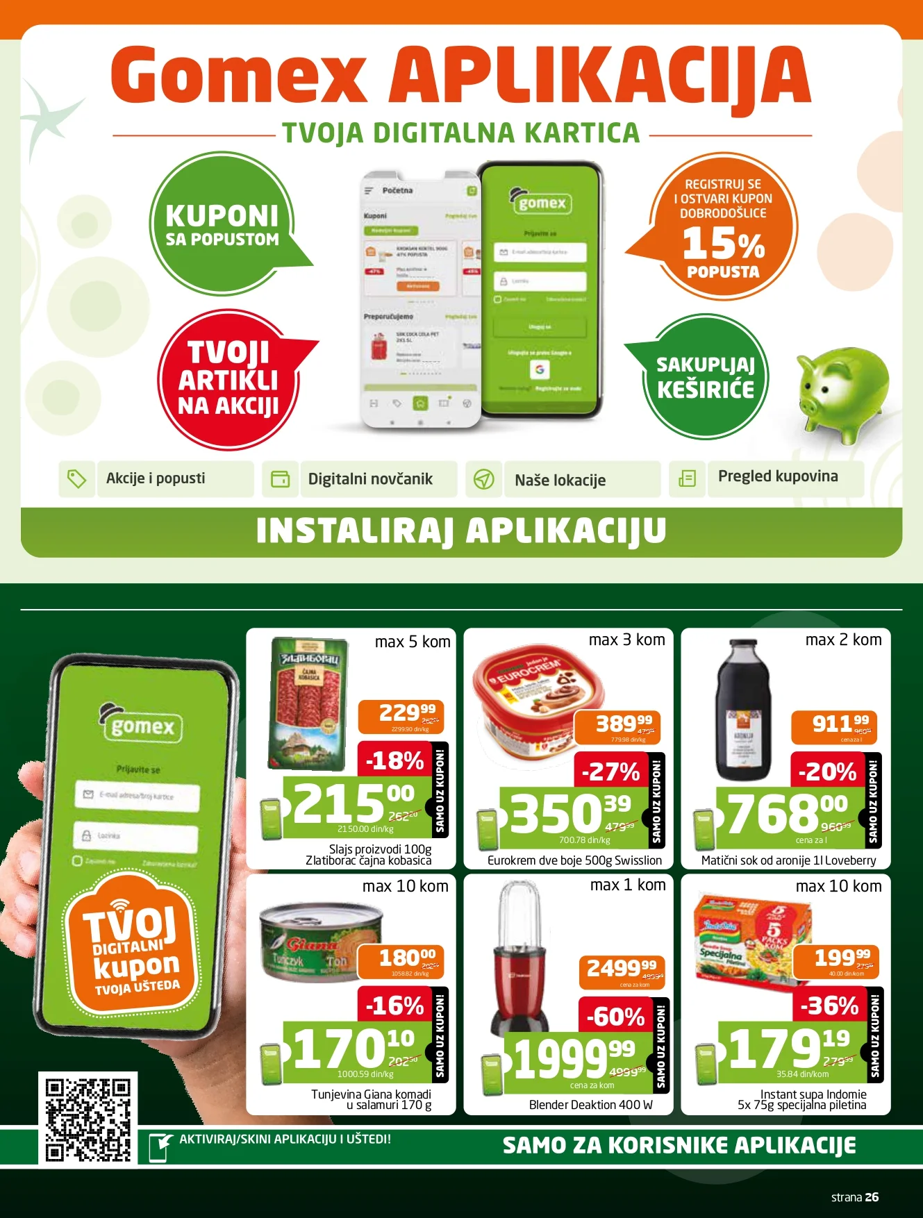 Gomex katalog AKCIJE IZ ŠEŠIRA 18-31.3.2026.