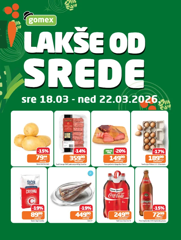 Gomex katalog LAKŠE OD SREDE 18-22.3.2026.