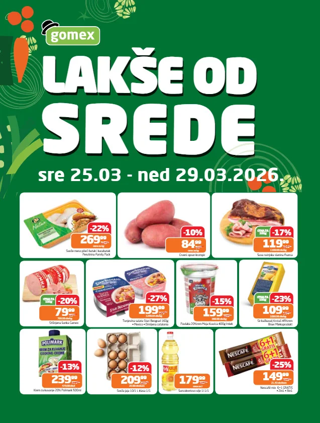 Gomex katalog LAKŠE OD SREDE 25-29.3.2026.