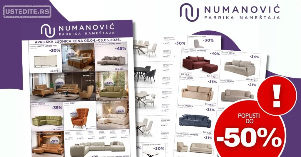 Numanović nameštaj katalog 3.4-3.5.2026.