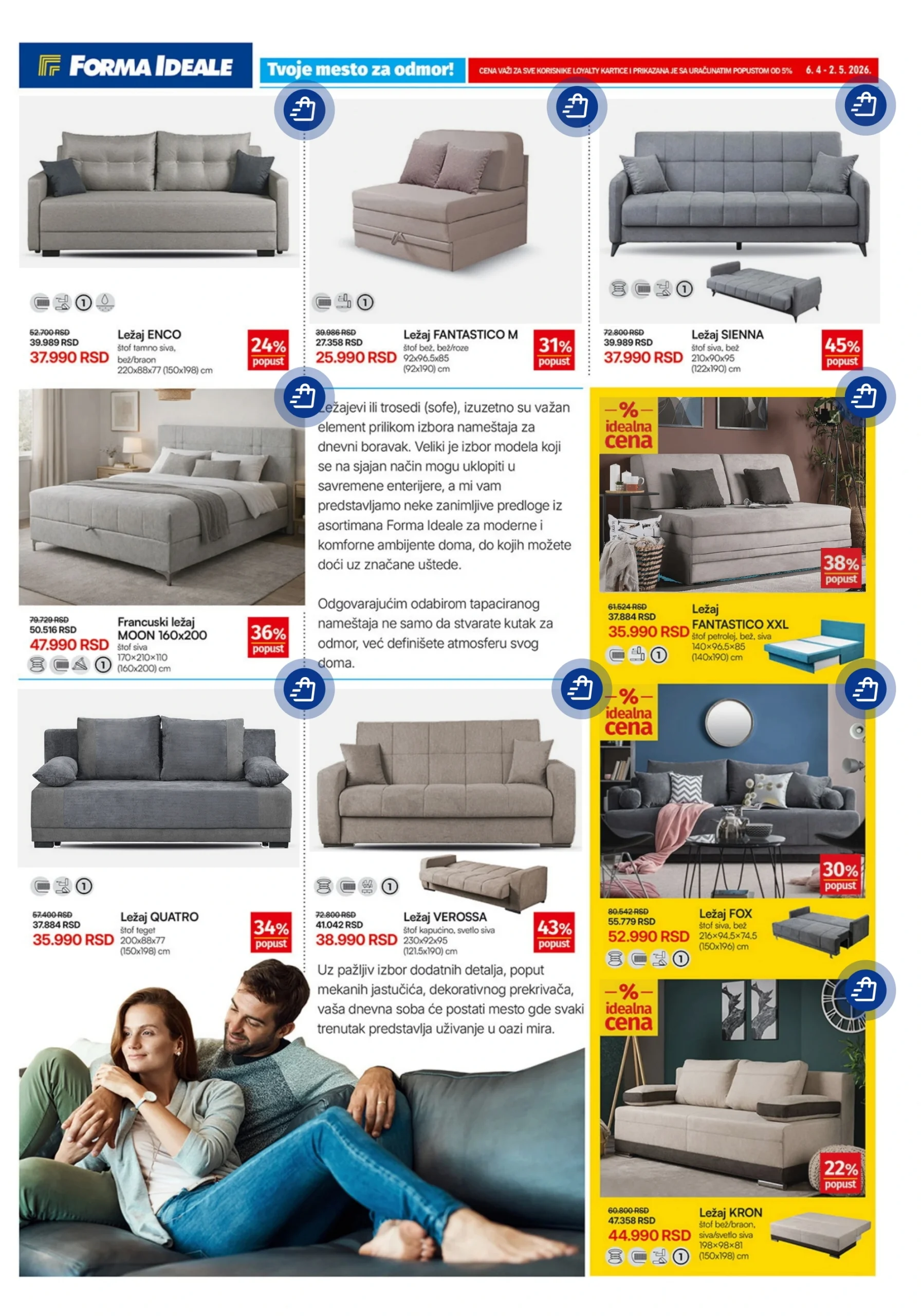 Forma Ideale katalog TAPACIRANI NAMEŠTAJ 6.4-2.5.2026.