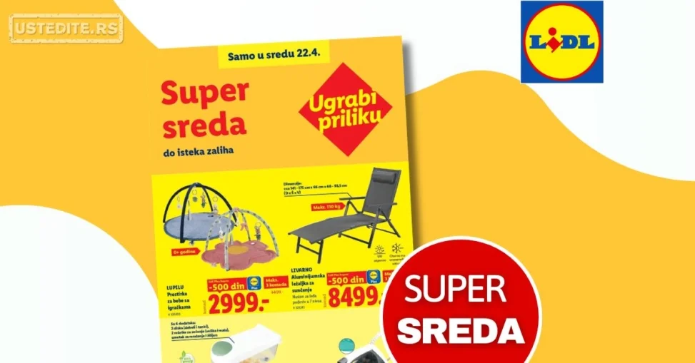 Lidl CENA DANA - SUPER SREDA 22.4.2026.