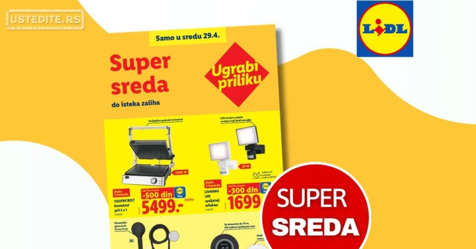 Lidl CENA DANA - SUPER SREDA 29.4.2026.