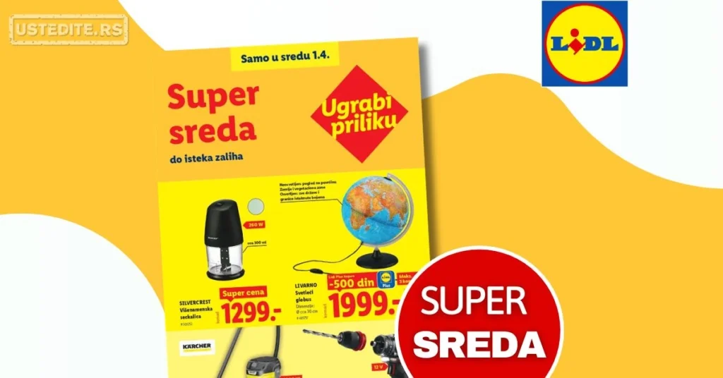 Lidl CENA DANA - SUPER SREDA 1.4.2026.