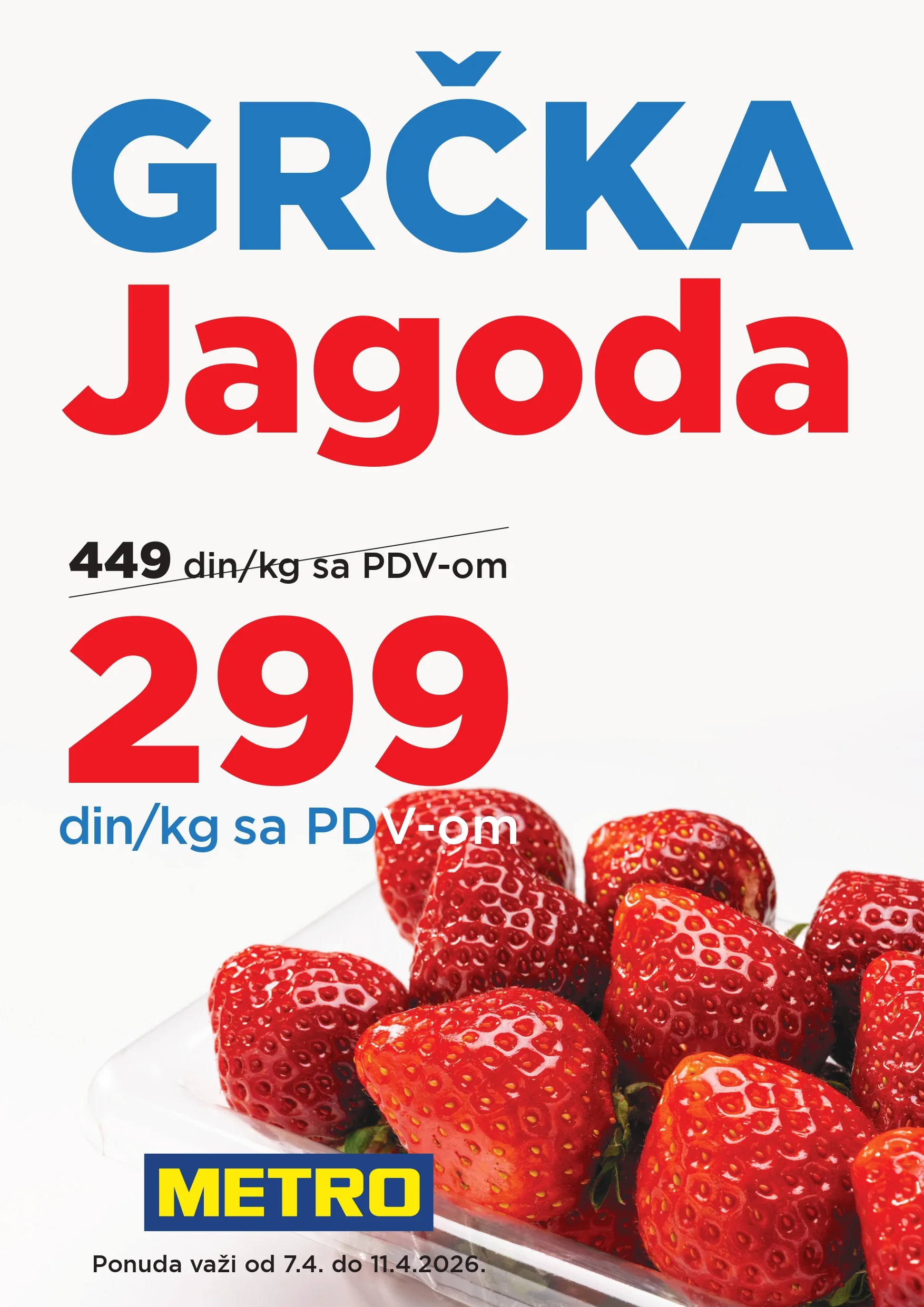 Metro akcija GRČKA JAGODA 7-11.4.2026.