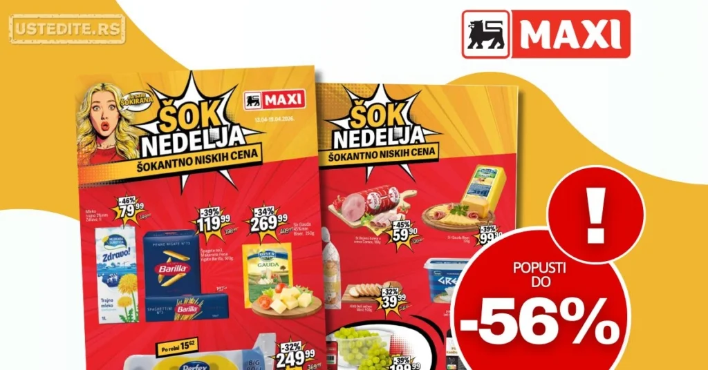 Maxi katalog ŠOK NEDELJA sniženje do 19.4.2026.