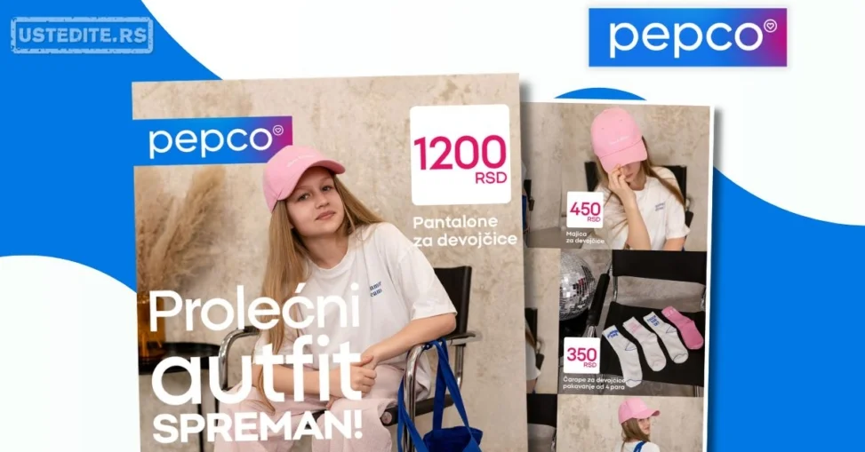 Pepco akcija PROLEĆNI OUTFIT ZA DEVOJČIĆE aprlil 2026.