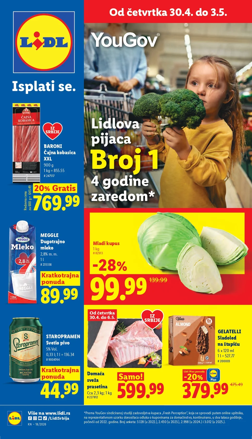 Lidl katalog PREHRANA/NEPREHRANA 30.4-6.5.2026.