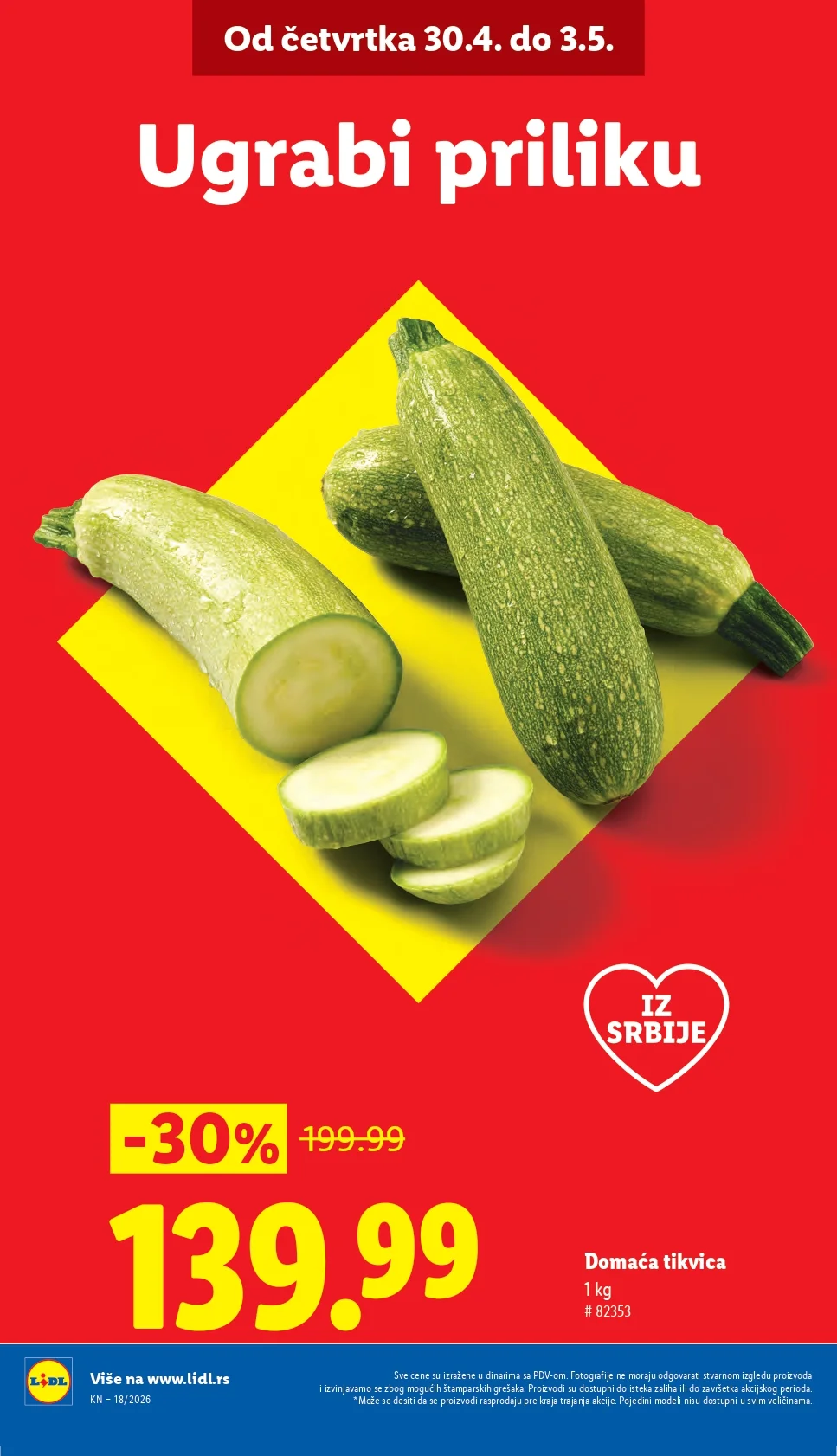 Lidl katalog PREHRANA/NEPREHRANA 30.4-6.5.2026.