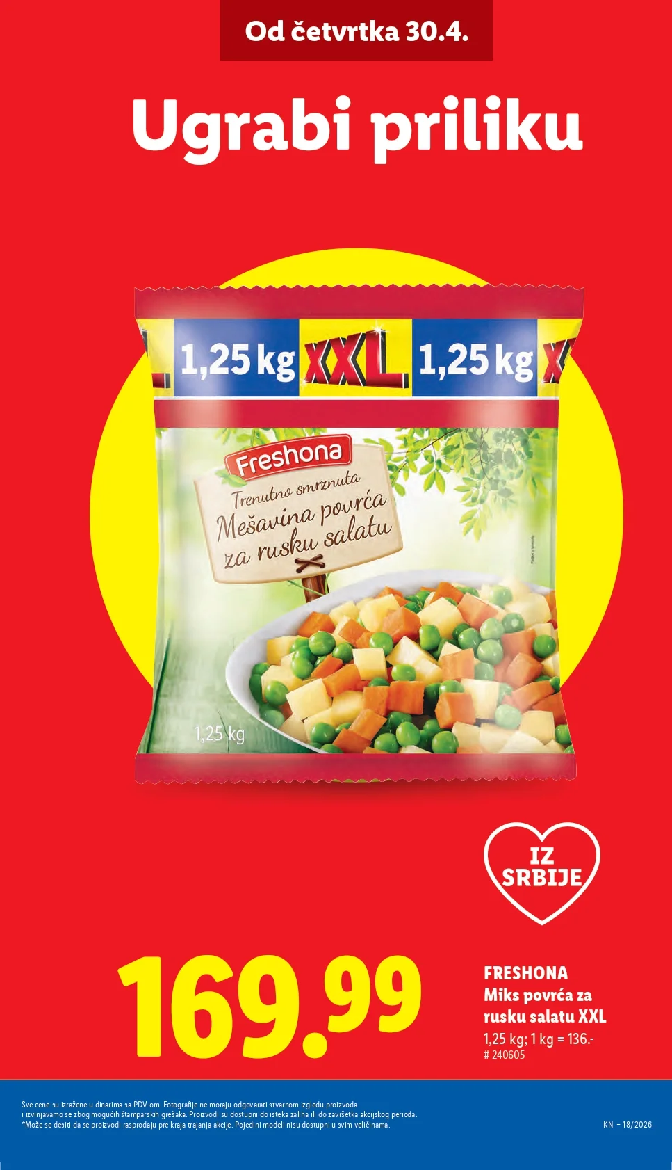 Lidl katalog PREHRANA/NEPREHRANA 30.4-6.5.2026.