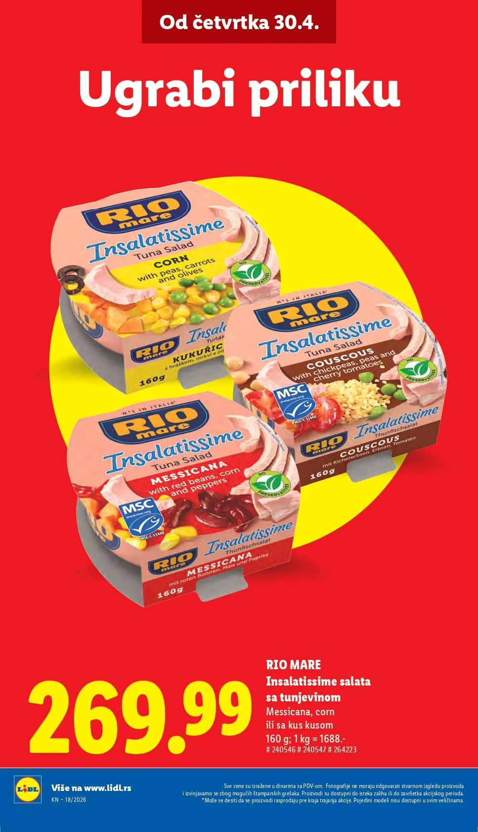 Lidl katalog PREHRANA/NEPREHRANA 30.4-6.5.2026.