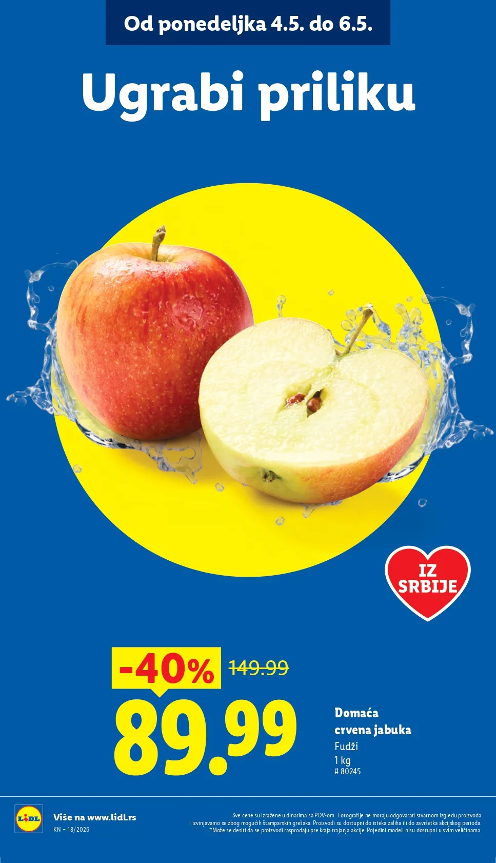 Lidl katalog PREHRANA/NEPREHRANA 30.4-6.5.2026.