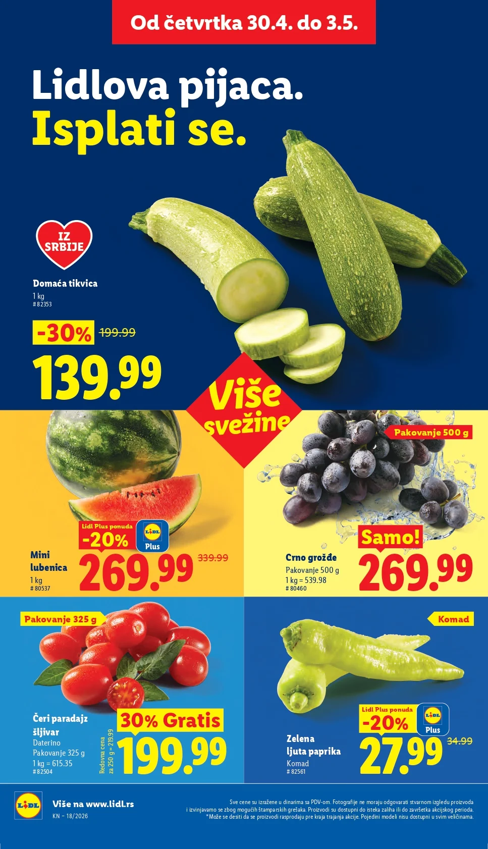 Lidl katalog PREHRANA/NEPREHRANA 30.4-6.5.2026.