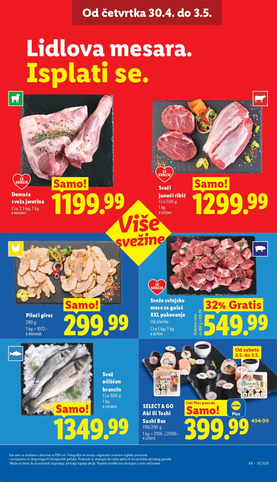 Lidl katalog PREHRANA/NEPREHRANA 30.4-6.5.2026.