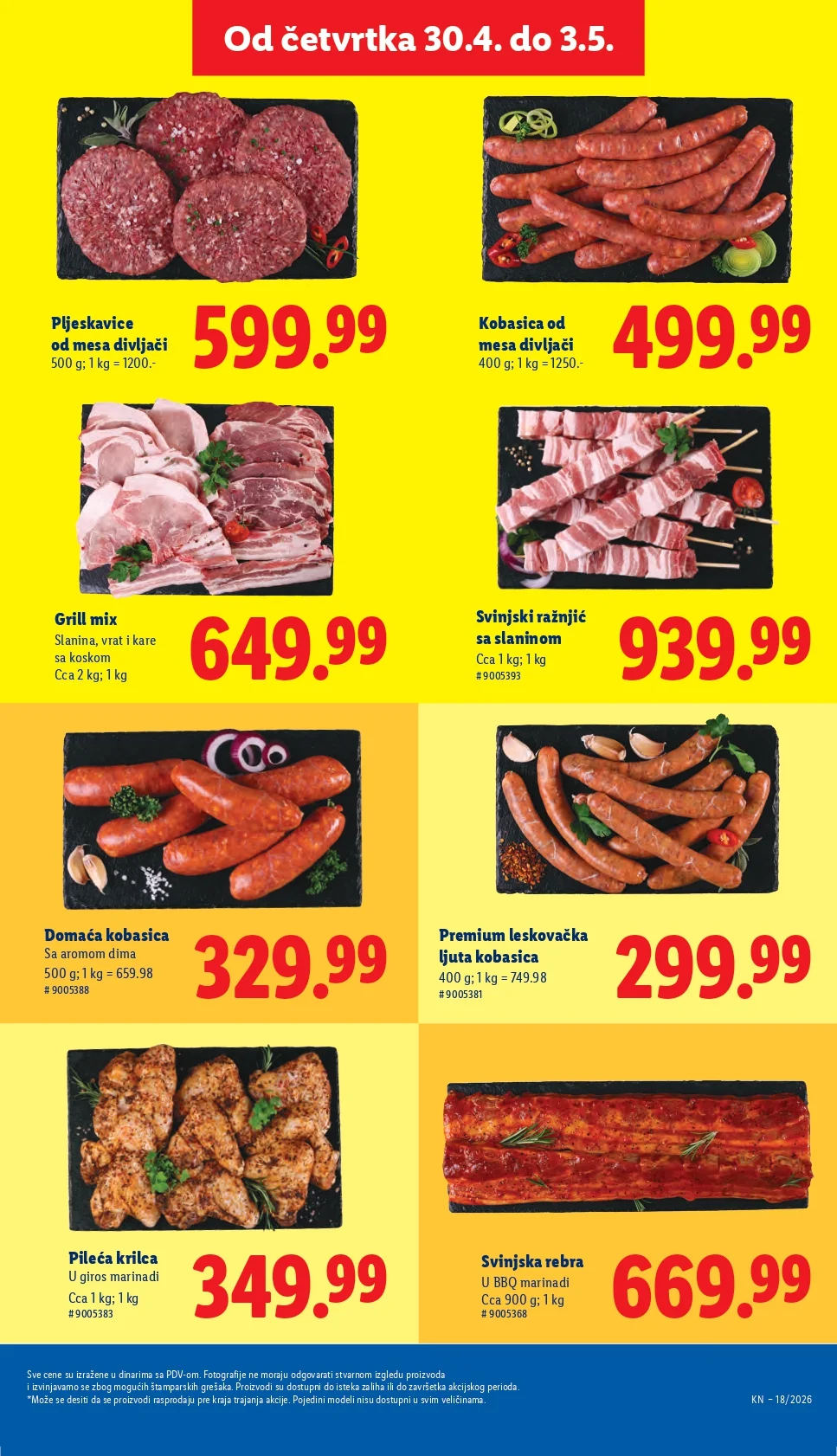 Lidl katalog PREHRANA/NEPREHRANA 30.4-6.5.2026.