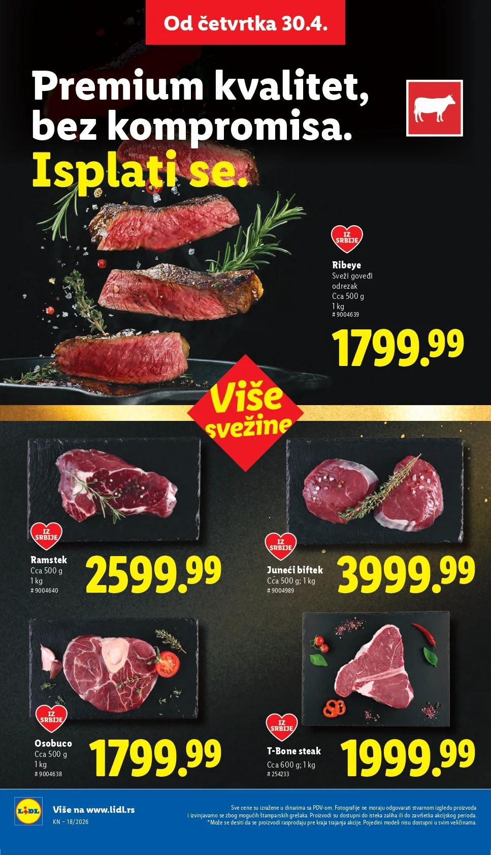 Lidl katalog PREHRANA/NEPREHRANA 30.4-6.5.2026.