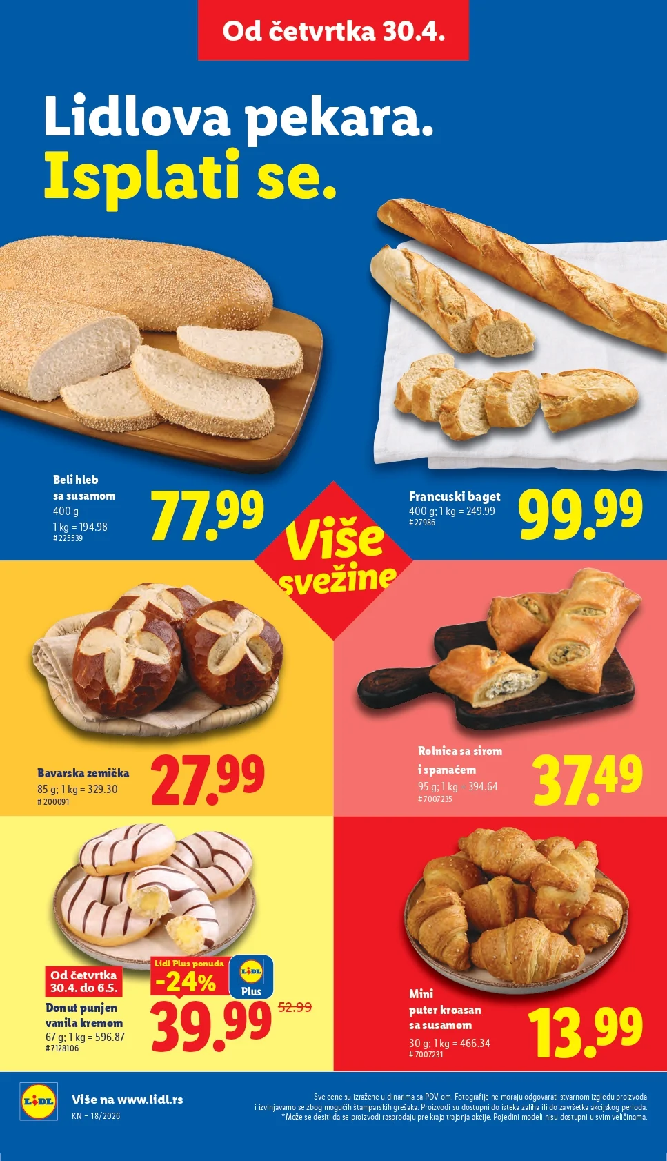Lidl katalog PREHRANA/NEPREHRANA 30.4-6.5.2026.