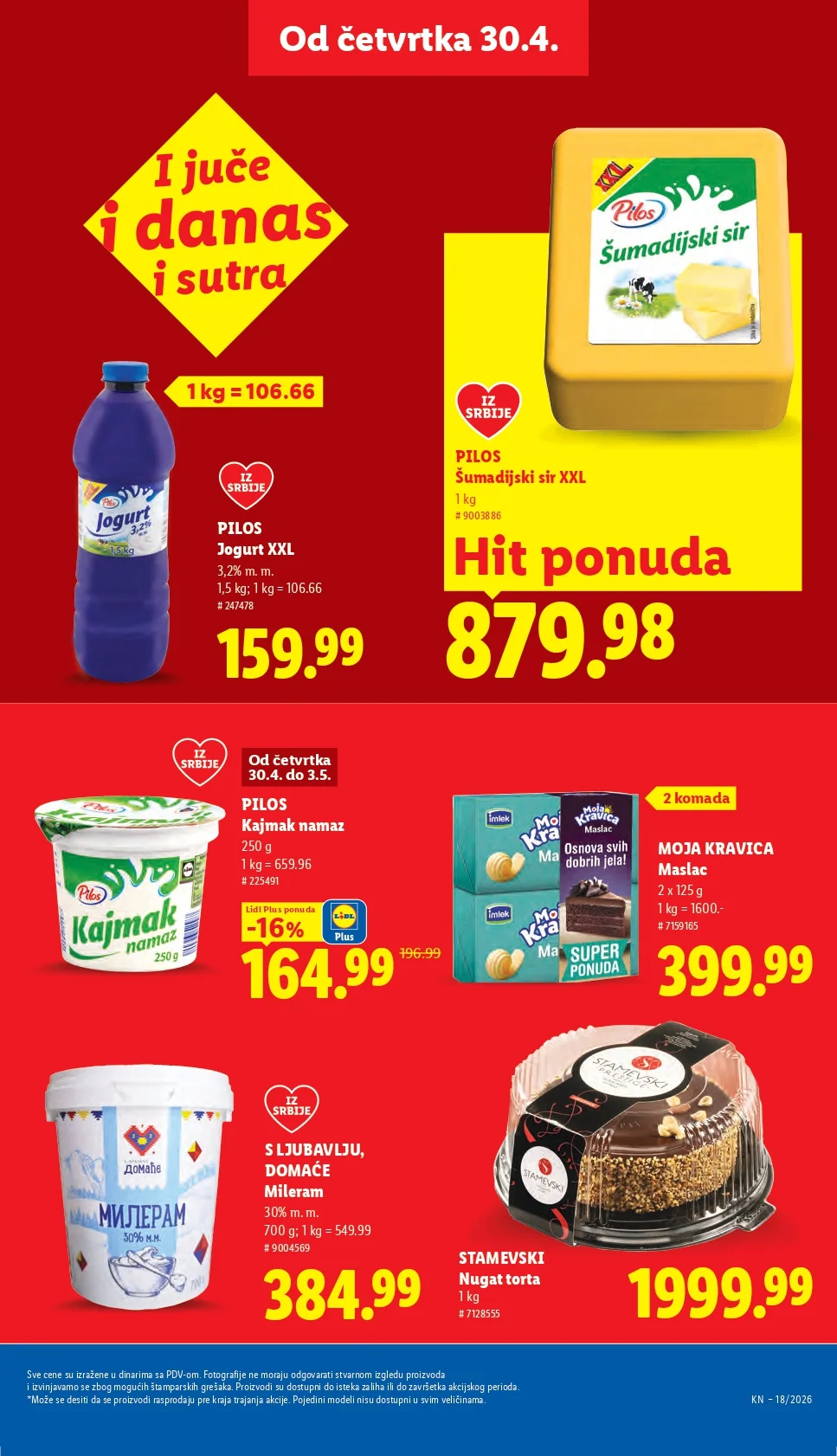 Lidl katalog PREHRANA/NEPREHRANA 30.4-6.5.2026.