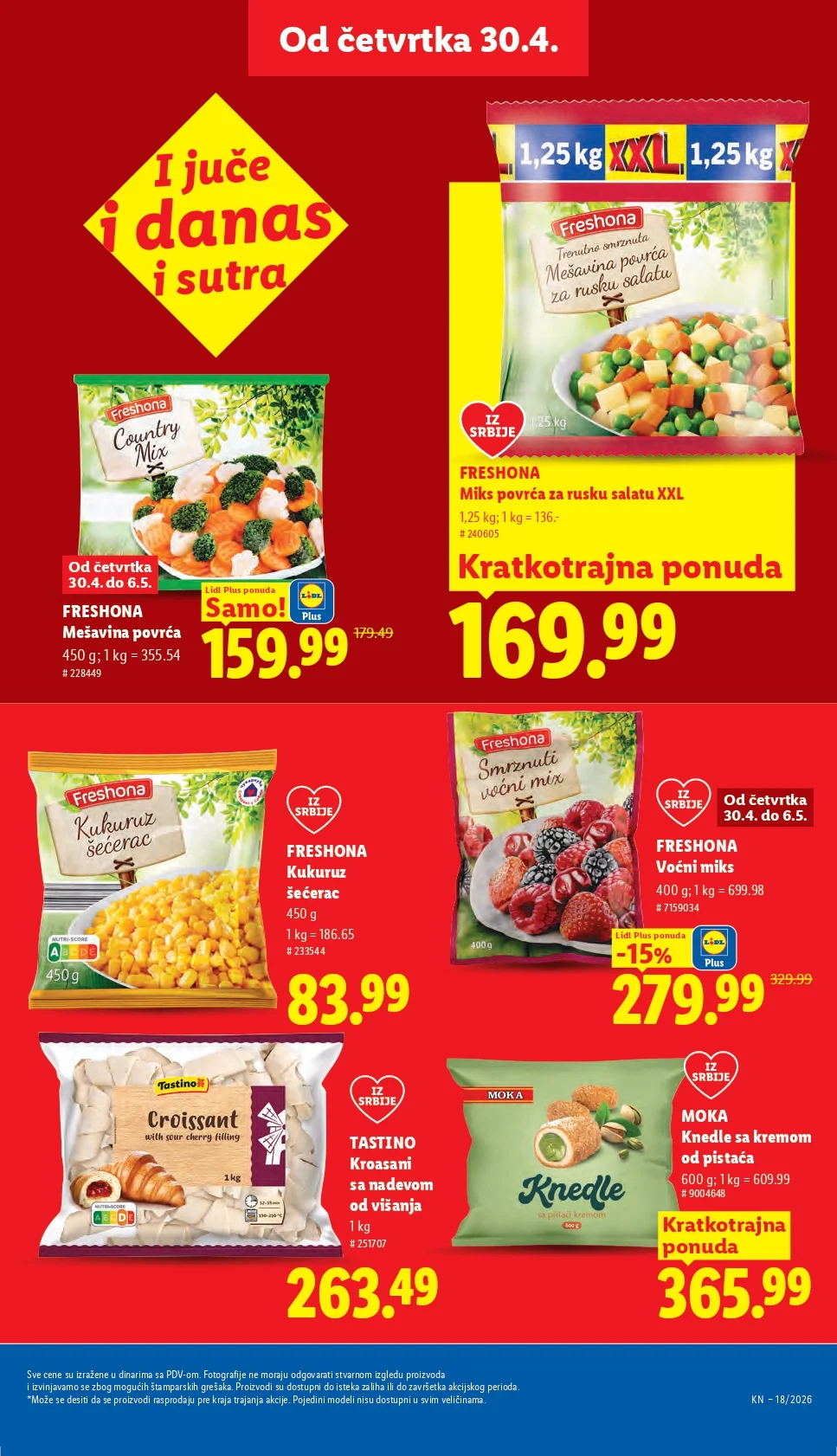 Lidl katalog PREHRANA/NEPREHRANA 30.4-6.5.2026.