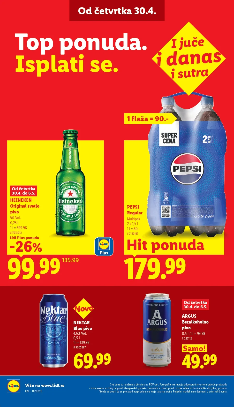 Lidl katalog PREHRANA/NEPREHRANA 30.4-6.5.2026.