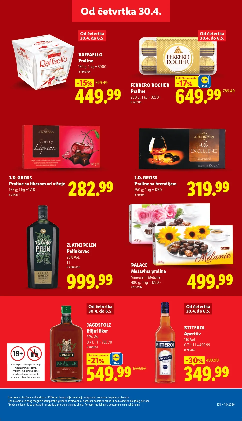 Lidl katalog PREHRANA/NEPREHRANA 30.4-6.5.2026.