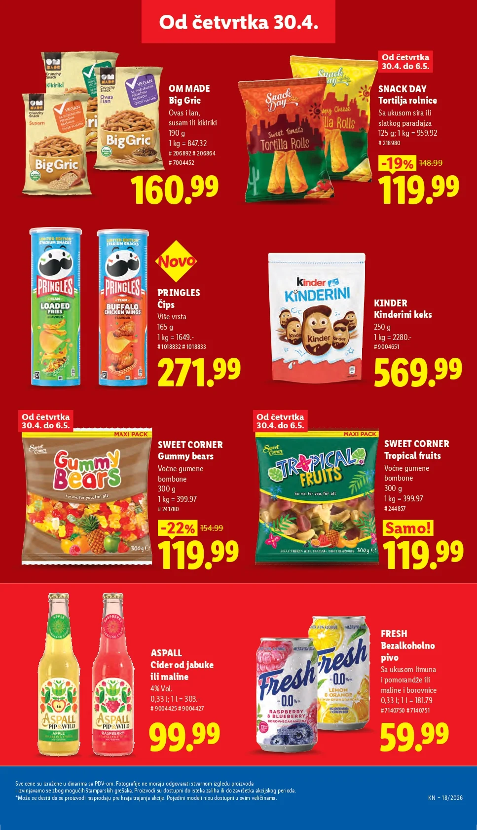 Lidl katalog PREHRANA/NEPREHRANA 30.4-6.5.2026.