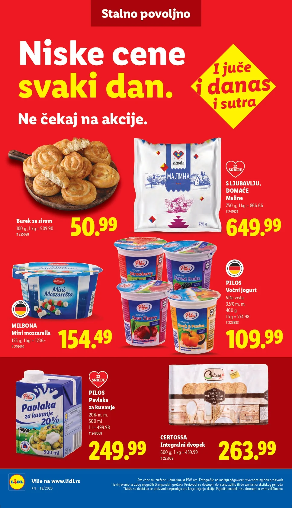 Lidl katalog PREHRANA/NEPREHRANA 30.4-6.5.2026.