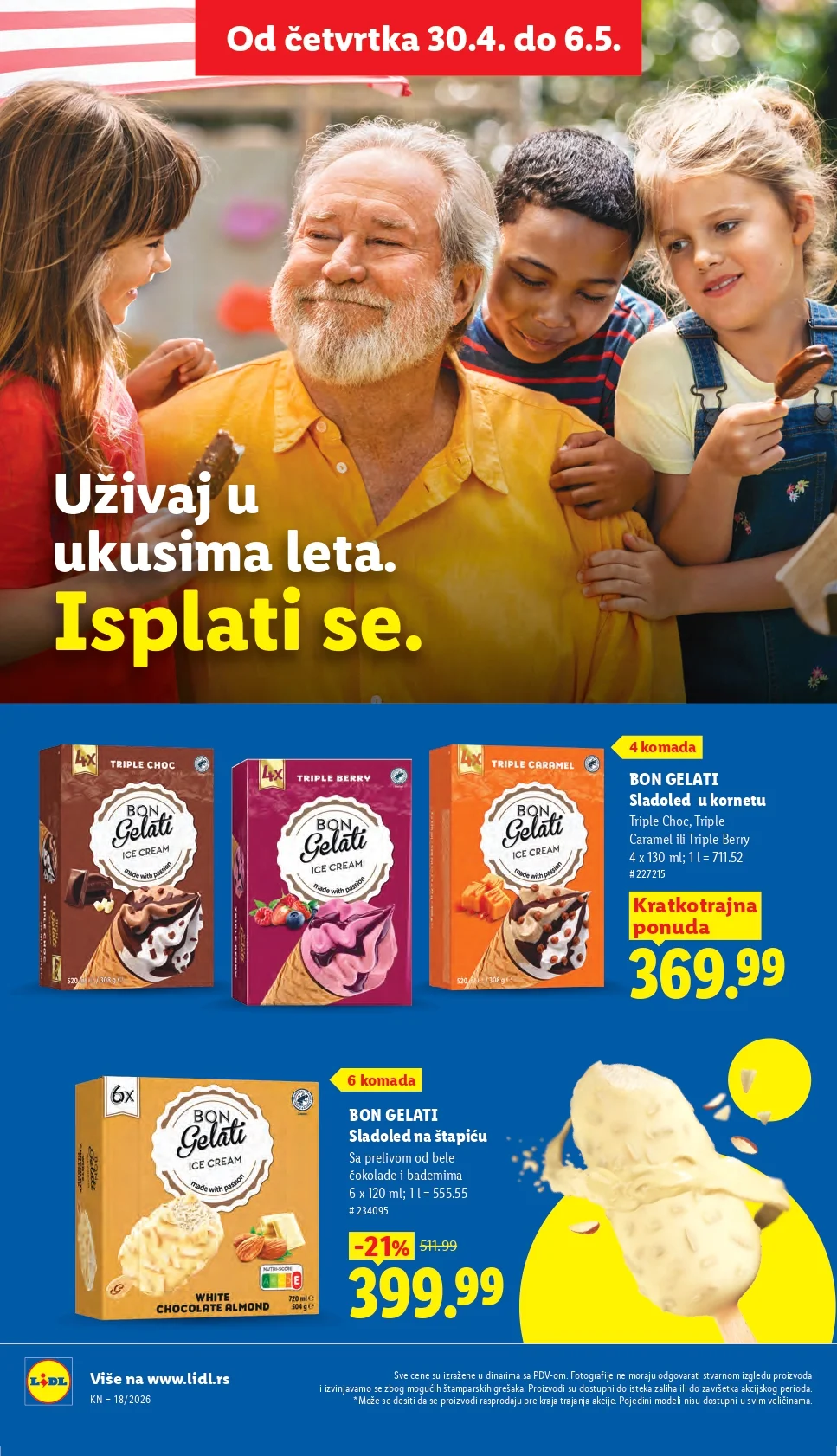 Lidl katalog PREHRANA/NEPREHRANA 30.4-6.5.2026.