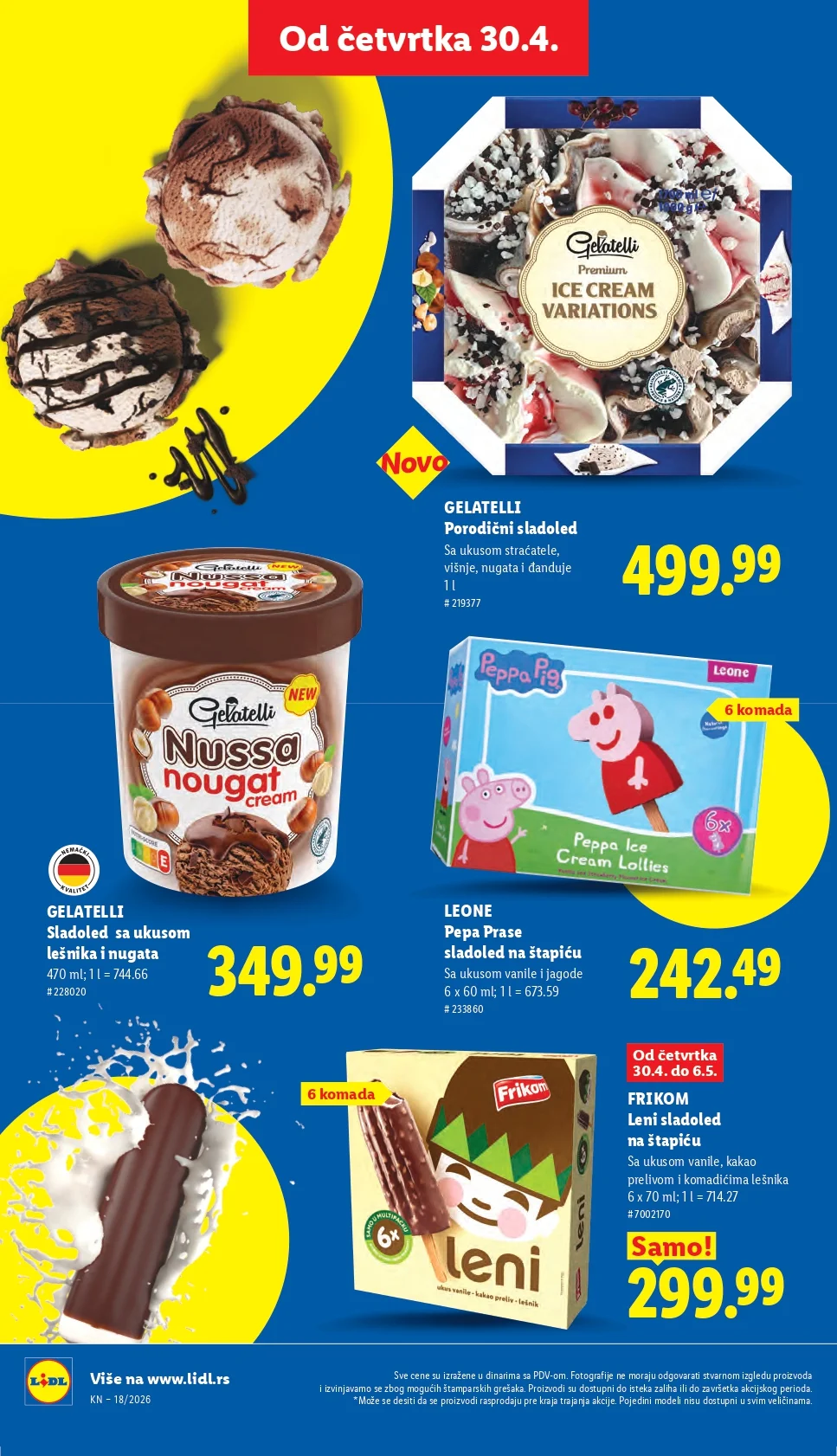Lidl katalog PREHRANA/NEPREHRANA 30.4-6.5.2026.