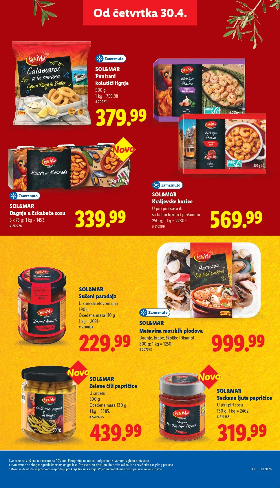 Lidl katalog PREHRANA/NEPREHRANA 30.4-6.5.2026.