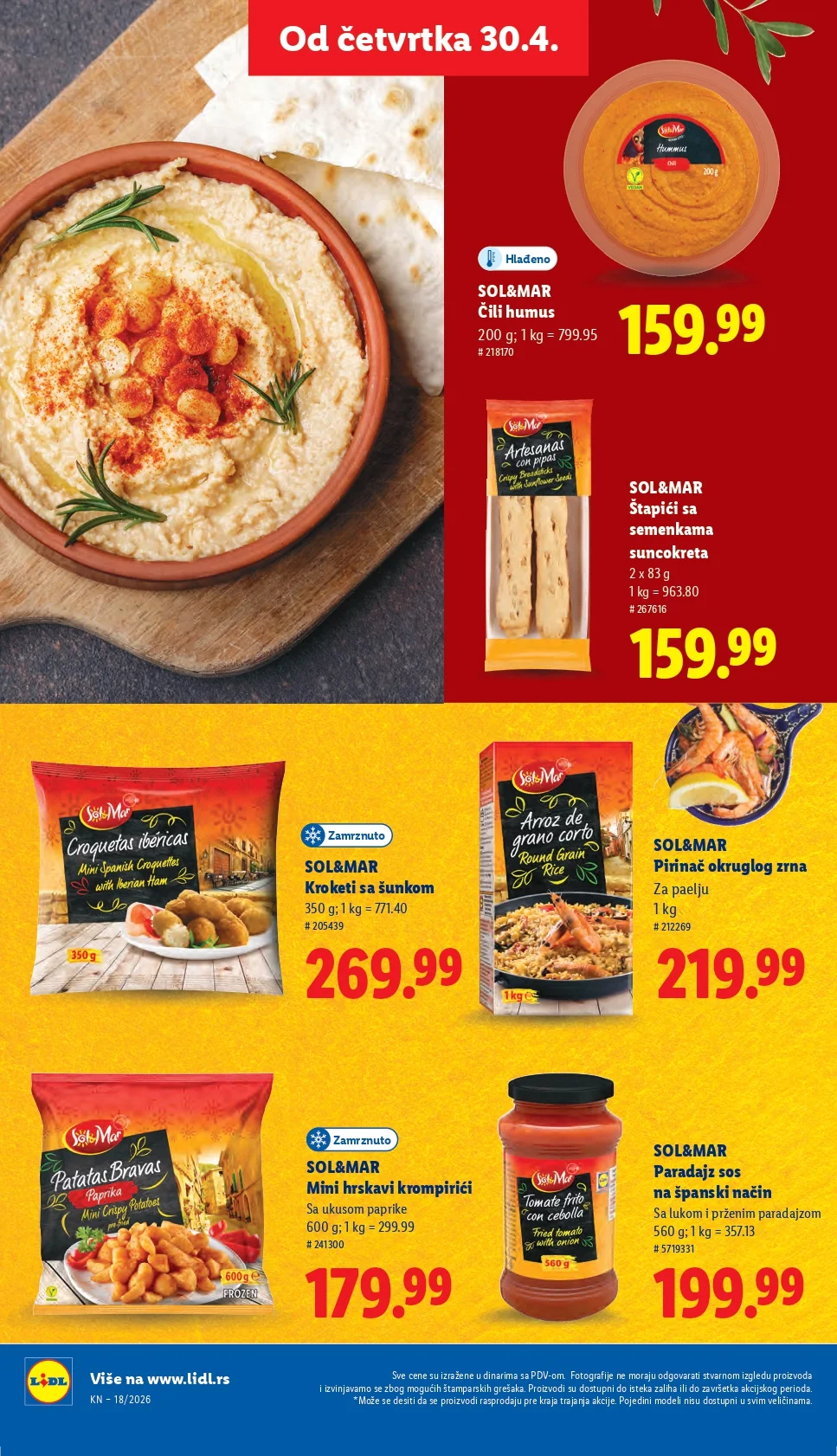 Lidl katalog PREHRANA/NEPREHRANA 30.4-6.5.2026.