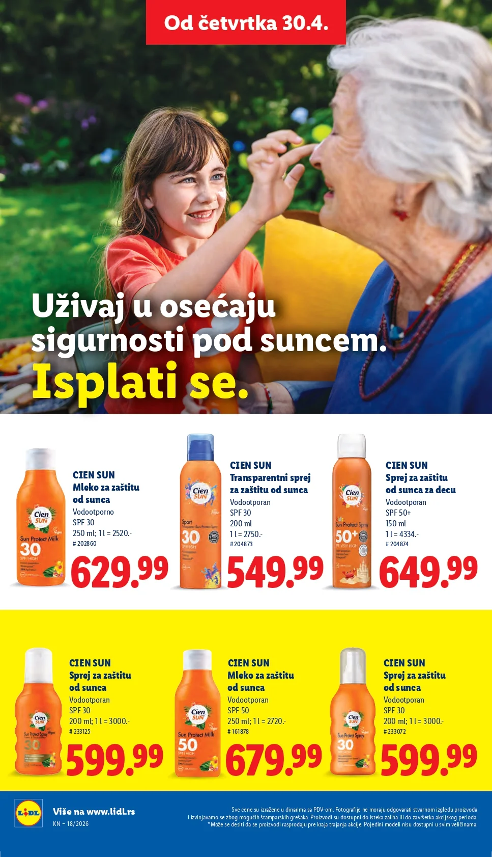 Lidl katalog PREHRANA/NEPREHRANA 30.4-6.5.2026.